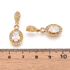 Pendentifs avec zircon cubiques à micro-pavés en laiton&nbsp;KK-N263-29B-G