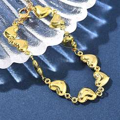 201 pulseras de eslabones de acero inoxidable para mujer&nbsp;BJEW-Z103-01G-01