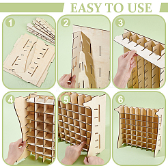 Supports de rangement de peinture en bois&nbsp;AJEW-WH0270-896