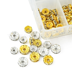 240 Stück 8 Stile Eisen & Messing Strass Zwischenperlen&nbsp;FIND-FS0001-34
