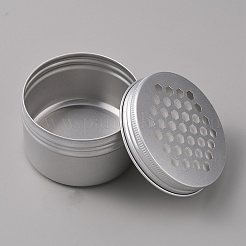 Flache runde Kerzendosen aus Aluminium&nbsp;AJEW-WH0326-03B