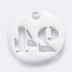 Pendentifs en acier inoxydable 304 anti-ternissement&nbsp;STAS-F233-24-P
