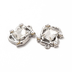 Pendentifs rectangle en verre&nbsp;PALLOY-E024-10P-02