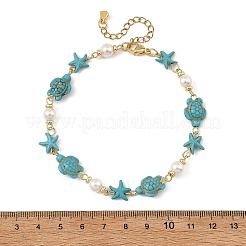 Tobilleras de tortugas con estrellas de mar oceánicas&nbsp;AJEW-AN00847-01