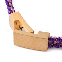 Armreifen aus gedrehtem Edelstahl&nbsp;BJEW-A009-09G