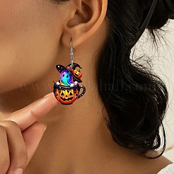 Kürbisbecher mit Geister-Acryl-Ohrhängern&nbsp;FS-WG7B4FC-01