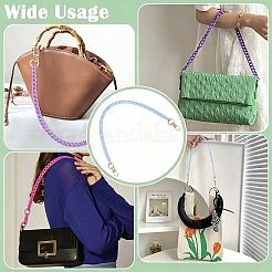 3 unidad de cadena decorativa de acrílico opaco de 3 colores para bolso&nbsp;HJEW-FS00091-03