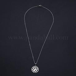 Colliers pendentifs en acier inoxydable 201 anti-ternissement&nbsp;NJEW-S105-JN685-45-1