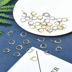 40 Stück 2 Farben 304 Edelstahl Leverback Ohrring Zubehörse&nbsp;STAS-FS0001-72