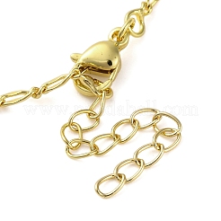Halsketten mit Kreuzanhänger aus Messing mit klarem Zirkonia und gedrehter Kette&nbsp;NJEW-R100-04G