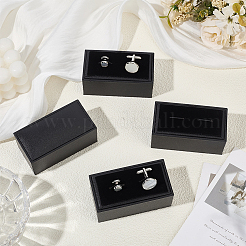 Geschenkboxen aus Kunststoff für 2 Manschettenknopf&nbsp;CON-WH0107-86A
