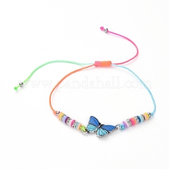 Braccialetti a maglie in nylon regolabili&nbsp;BJEW-JB04937-M