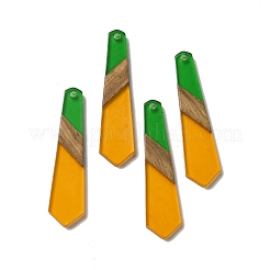 Pendentifs en résine opaque et bois de noyer&nbsp;RESI-D060-B