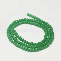 Fili di perle di vetro rondelle sfaccettate&nbsp;GLAA-I033-3mm-12