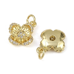 Pendentifs avec zircon cubiques à micro-pavés en laiton&nbsp;KK-I358-063G-E