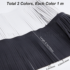 2m 2 colori di frange in similpelle&nbsp;DIY-GF0006-33