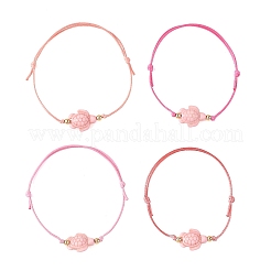 Bracelet ajustable en cordon de polyester ciré&nbsp;BJEW-JB14243-04