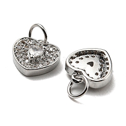 Latón micro pavimenta claro cubic zirconia encantos&nbsp;KK-G472-01P