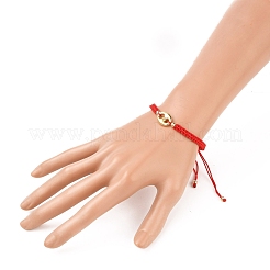 Verstellbare geflochtene Perlenarmbänder aus Nylonfaden&nbsp;BJEW-JB05548-03
