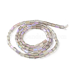 Chapelets de perles en verre transparent électrolytique&nbsp;EGLA-H106-01A-HR01