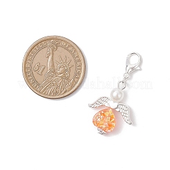 Colgantes de ángel con forma de corazón de resina transparente&nbsp;HJEW-JM04141