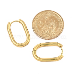 Boucles d'oreilles créoles ovales en acier inoxydable 202 avec placage sous vide PVD&nbsp;EJEW-H003-07G-07