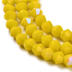 Hebras opacas de perlas de vidrio de imitación de jade de color sólido&nbsp;EGLA-A039-P4mm-L05