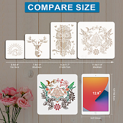 2 pièces 2 styles pour animaux de compagnie évider dessin pochoirs de peinture&nbsp;DIY-MA0005-93B