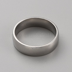 Anello semplice in acciaio inossidabile 201 per uomo e donna&nbsp;RJEW-WH0015-01D