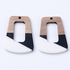Pendenti in resina e legno di noce&nbsp;RESI-N025-003A-B02