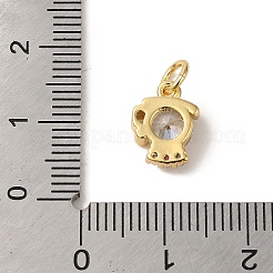 Pendentifs en laiton zircon cubique transparent&nbsp;KK-R162-021D-G