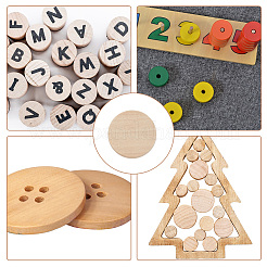 50 cabochons en bois non teints.&nbsp;WOOD-WH0125-09C