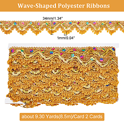 2 carte de rubans en polyester en forme de vague&nbsp;OCOR-PH0001-89A