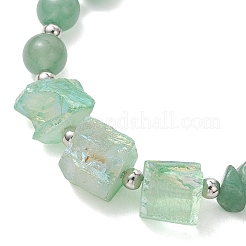 Bracelets en perles d'aventurine verte naturelle pour femmes&nbsp;BJEW-TA00713-03