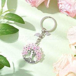 Portachiavi in lega tondi piatti con albero della vita&nbsp;KEYC-MZ00039-03