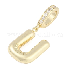 Pendenti in zirconi cubici trasparenti in micro pavè di ottone&nbsp;KK-M289-01U-G