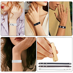 18 Stück 3 Farben PU-Leder-Schnapparmbänder für Damen und Herren&nbsp;BJEW-CY0001-12