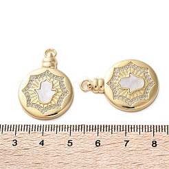 Colgante micropavé cubic zirconia de latón&nbsp;KK-U070-01D-G