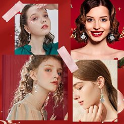 DIY-Set zum Basteln von Ohrringen mit Weihnachtsmotiv&nbsp;DIY-SC0021-63