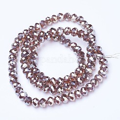 FilI di perline in vetro placcato&nbsp;EGLA-A034-T3mm-C12