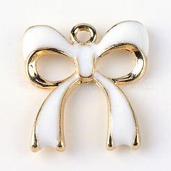 Colgantes de esmalte de aleación bowknot&nbsp;X-ENAM-Q033-22C