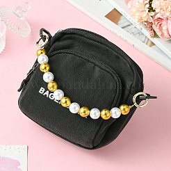 Verlängerungsketten für Taschen aus Kunststoff mit Kunstperlen&nbsp;FIND-CJ00004