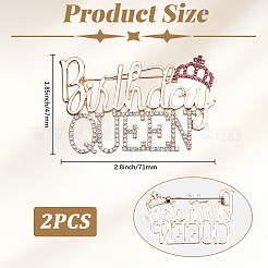 2 spilla con strass a forma di regina del compleanno&nbsp;JEWB-SP0001-11G
