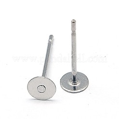Anlaufgeschützte Ohrstecker-Beschläge aus Edelstahl 304&nbsp;X-STAS-E025-6
