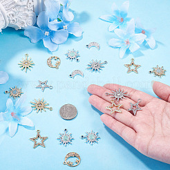 40 pendentif en alliage de strass de 8 styles.&nbsp;FIND-TA0010-80
