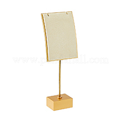Espositori per collane con ciondolo in velluto curvo con base in lega color oro&nbsp;NDIS-WH0011-03