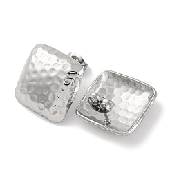Quadratische Ohrstecker aus 304 Edelstahl&nbsp;EJEW-D281-28S