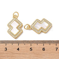 Ottone micro spianare pendenti zirconi&nbsp;KK-B083-19G-02