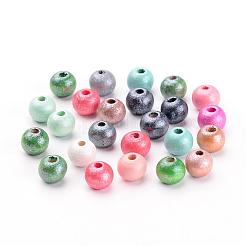 Perles rondes en bois naturel&nbsp;X-WOOD-Q017-8mm-M-LF