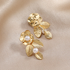 Pendientes colgantes de hierro con forma de flor de moda&nbsp;AV1063